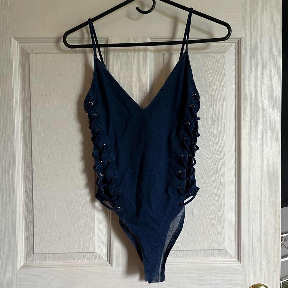 Small, forever 21 bodysuit, blue